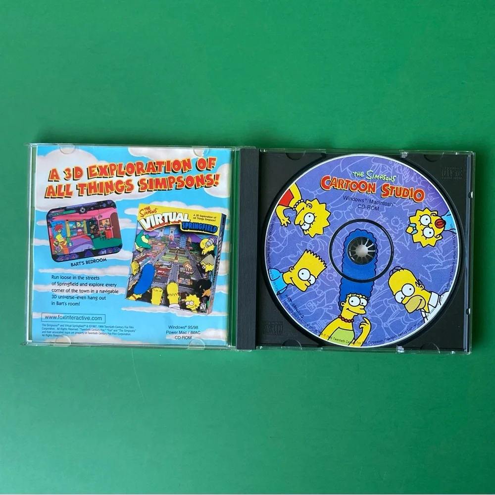 The Simpsons Cartoon Studio CD Rom PC 1996 Windows Macintosh